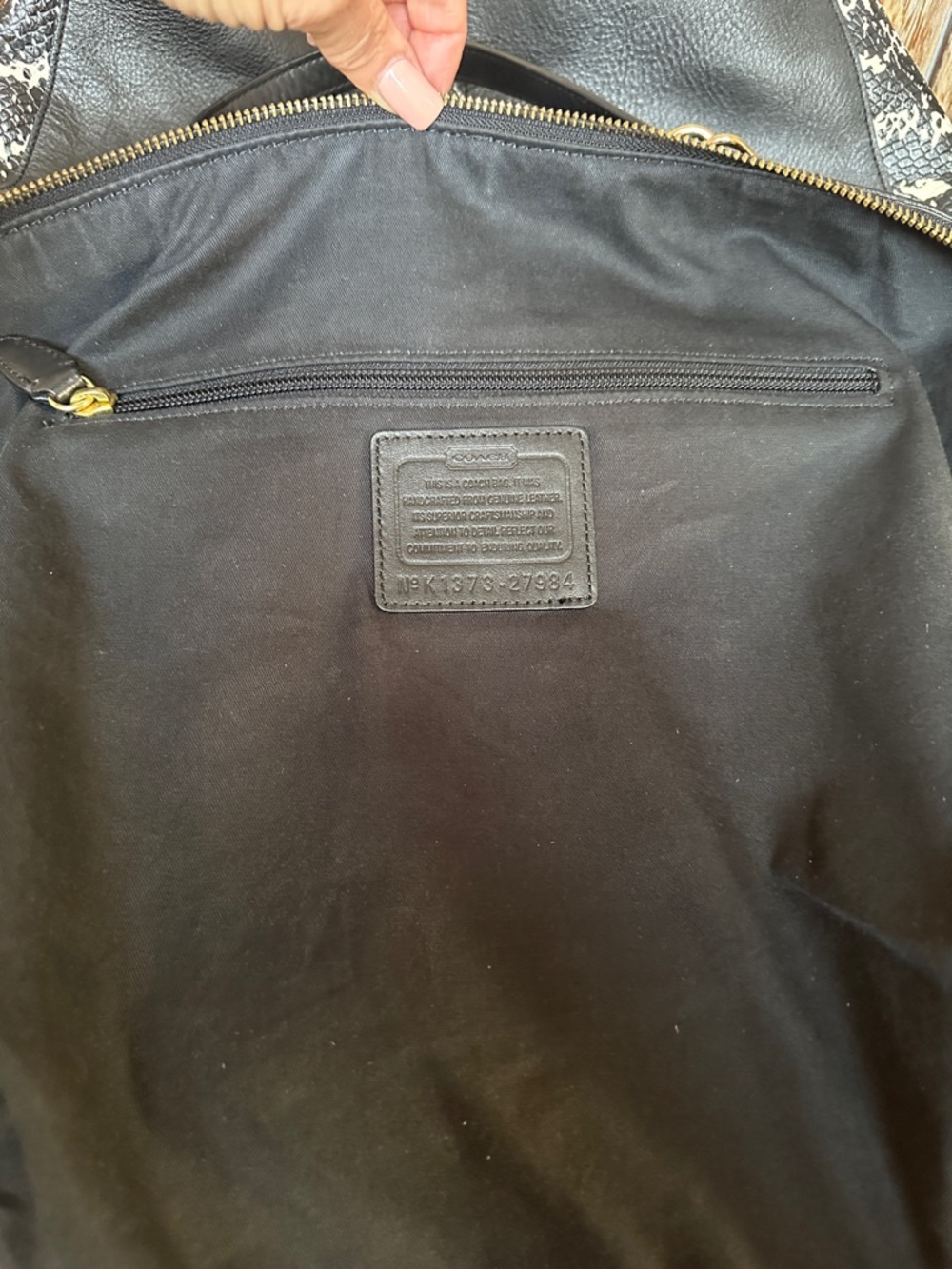 Coach 27984 Bleecker Copper Black and Python Embossed Satchel - Picture 9 of 14